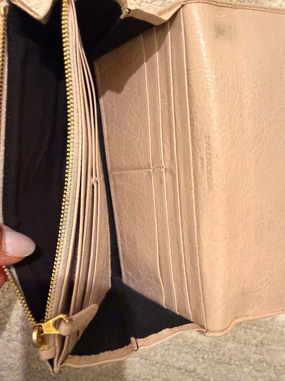 Balenciaga Classic Continental Giant 12 Money Wallet Rose Des Sables Leather - Picture 4 of 11